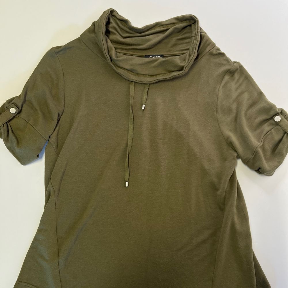 Jones Of New York Womens Green Pullover Cowl Neck Blouse, Jones of New York 428